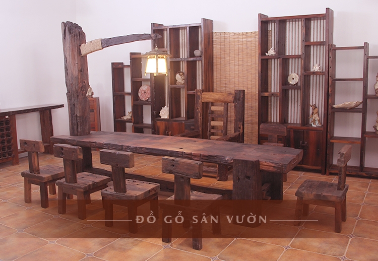 Bộ bàn ghế ngoài vườn 346 x 80 x 70